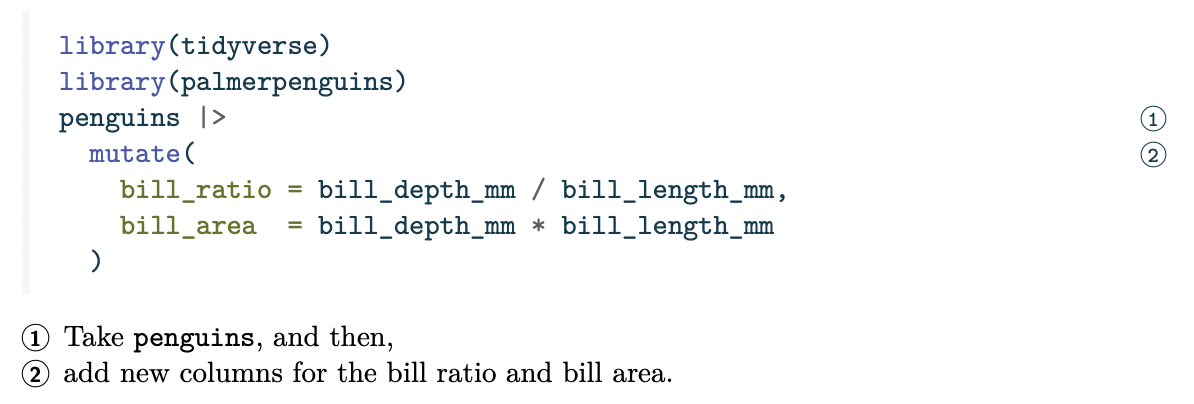 Screenshot of output in PDF format showing code annotation.